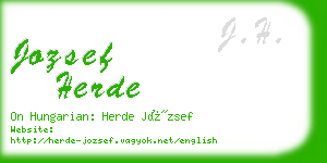 jozsef herde business card